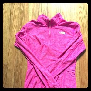Pink north face workout sweatshirt